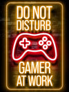 Neon Gamingplakat - Gamer at work