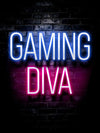 Neon Gamingplakat - Gaming Diva