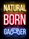 Neon Gamingplakat - Natural Born Gamer