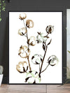 Watercolor cotton branch