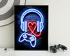 Neon Gamingplakat - Heart