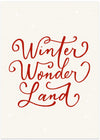 Winter Wonderland Text (green), Christmas Noël Holiday Winter Quote Typography Lettering