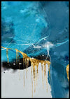 Nordic Art blue & gold foil- 3 interiørmotiv