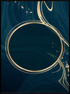 Abstract black - gold - blue poster 02 - Plakatbar.no