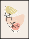 Abstract woman line art poster - Plakatbar.no