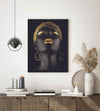 Beautiful African woman Gold Poster - Plakatbar.no