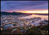 Bergen i solnedgang - Plakat - Plakatbar.no