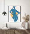 Blue woman poster - Plakatbar.no