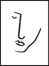 Face Line Art Poster - Plakatbar.no