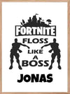 Fortnite plakat med eget navn + Velg design - Plakatbar.no