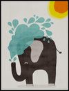 Funny Elephant Plakat eller Lerret - Plakatbar.no