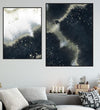 Gold & Grey Shimmering modern art - Plakat - Plakatbar.no