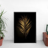 Golden plant leaf - Poster - Plakatbar.no