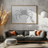 Crab Grey Poster Grey