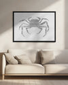 Crab Grey Poster Grey