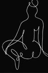 Lineart_nude black pica_002_Black - Plakatbar.no