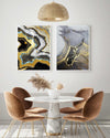 Luxury abstract fluid black and gold - Poster - Plakatbar.no