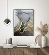 Luxury abstract fluid black and gold - Poster - Plakatbar.no