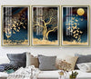 Luxury gold foil Abstract - Birds, Trees, Butterfly & Moon - Plakatbar.no