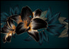 Luxury Golden Lillies Poster - Plakatbar.no