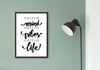 Positive minds - positive vibes - positive life poster - Plakatbar.no