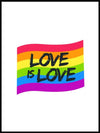 Prideplakat - Love is love - Plakatbar.no