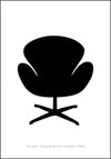 Svanen - Stol designet av Arne Jacobsen (1958) - Plakatbar.no