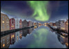 Trondheim by, nordlys - Plakat - Plakatbar.no