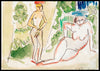 Two bathers near the woods, Ernst Ludwig Kirchner - Plakat - Plakatbar.no