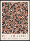 William Morris - orange and black flowers poster - Plakatbar.no