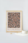 William Morris - orange and black flowers poster - Plakatbar.no